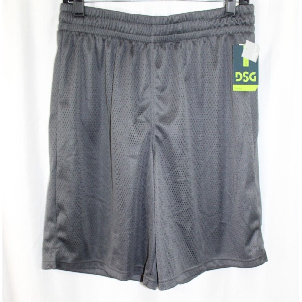 NWT DSG Mens Grey Pocketless Mesh Training Shorts L
